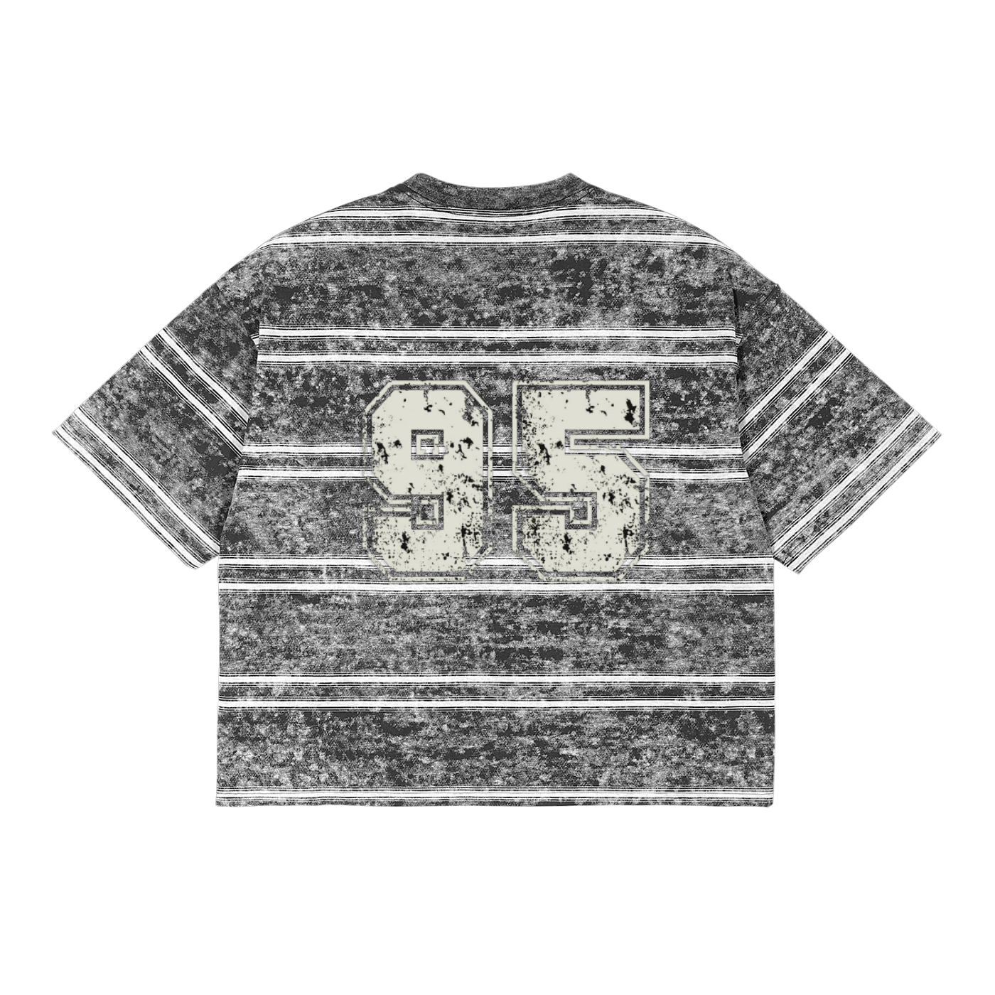 BORN TO STAND OUT Snow Washed Striped Boxy T-Shirt