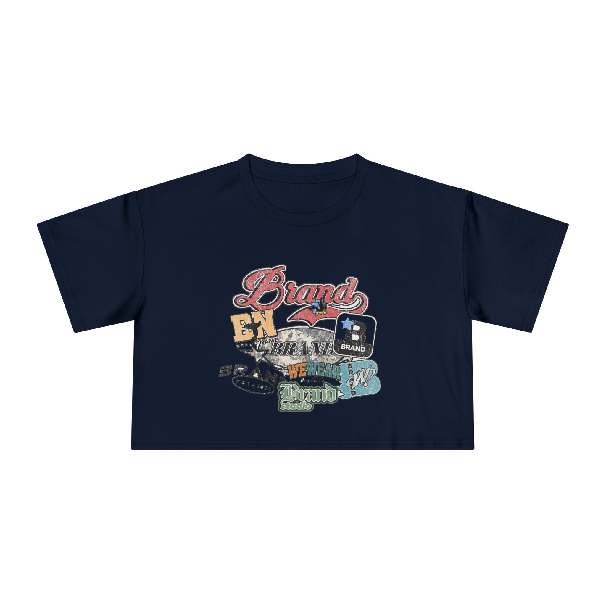 Retro Collage Crop Boxy Tee