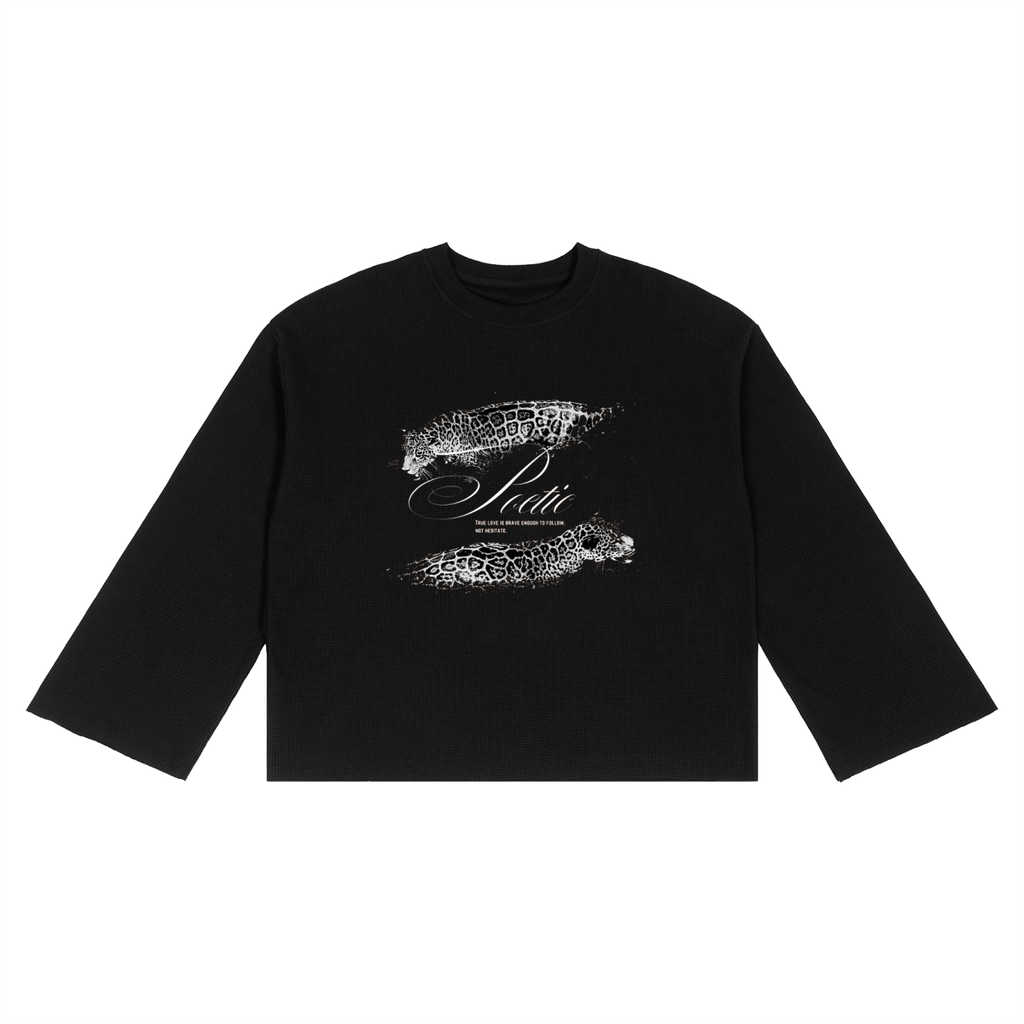 Unisex Waffle Raw Edge T-Shirt