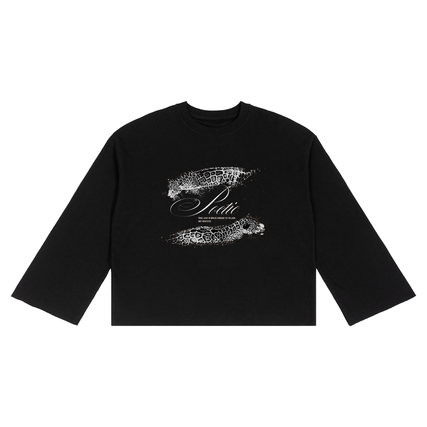 Unisex Waffle Raw Edge T-Shirt
