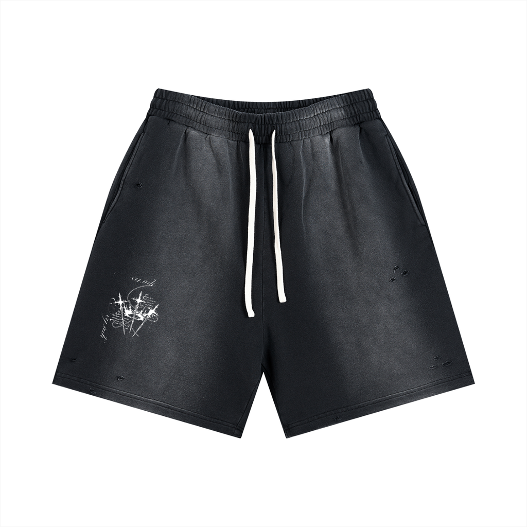 Sun Fade Distressed Shorts