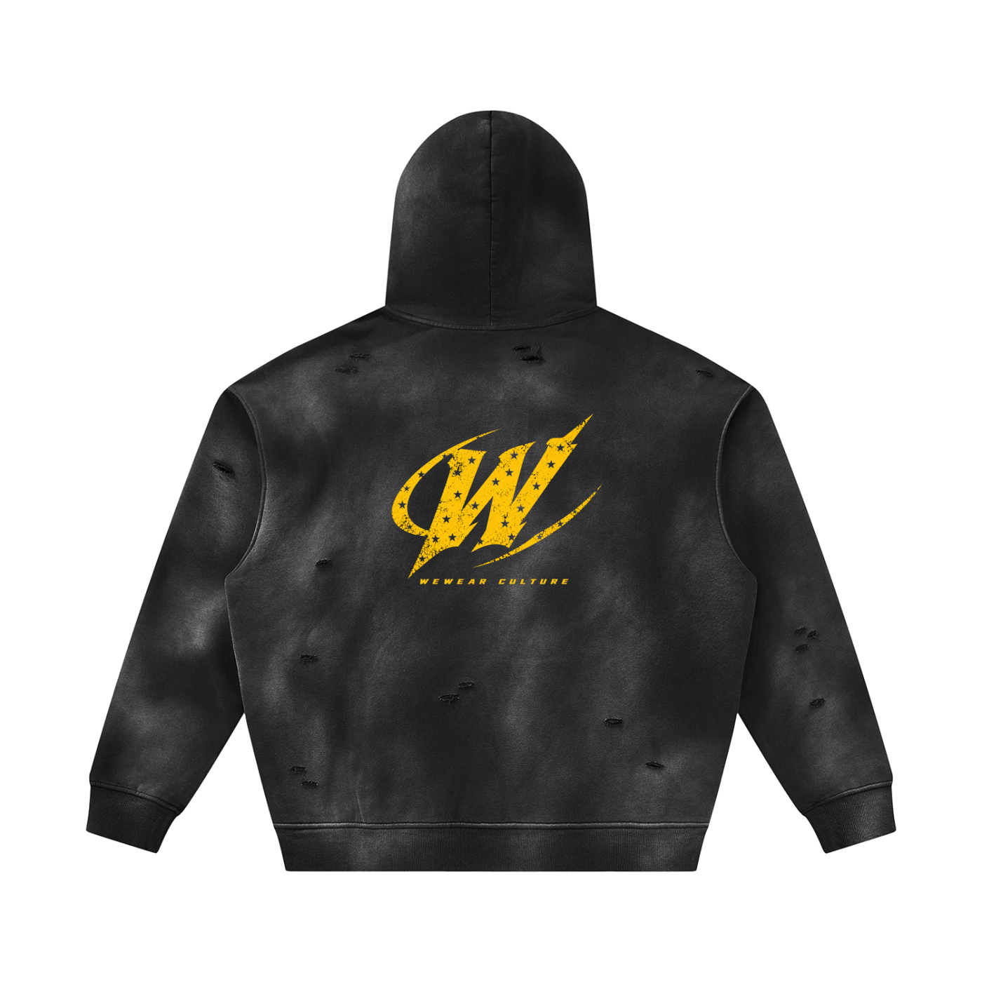 Wewear Culture Sunfade Frayed Fleece Hoodie