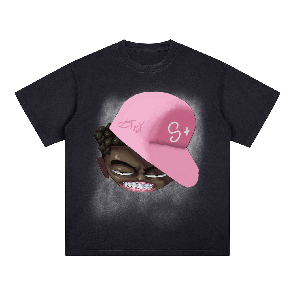 Square Patch Monkey Washed T-Shirt