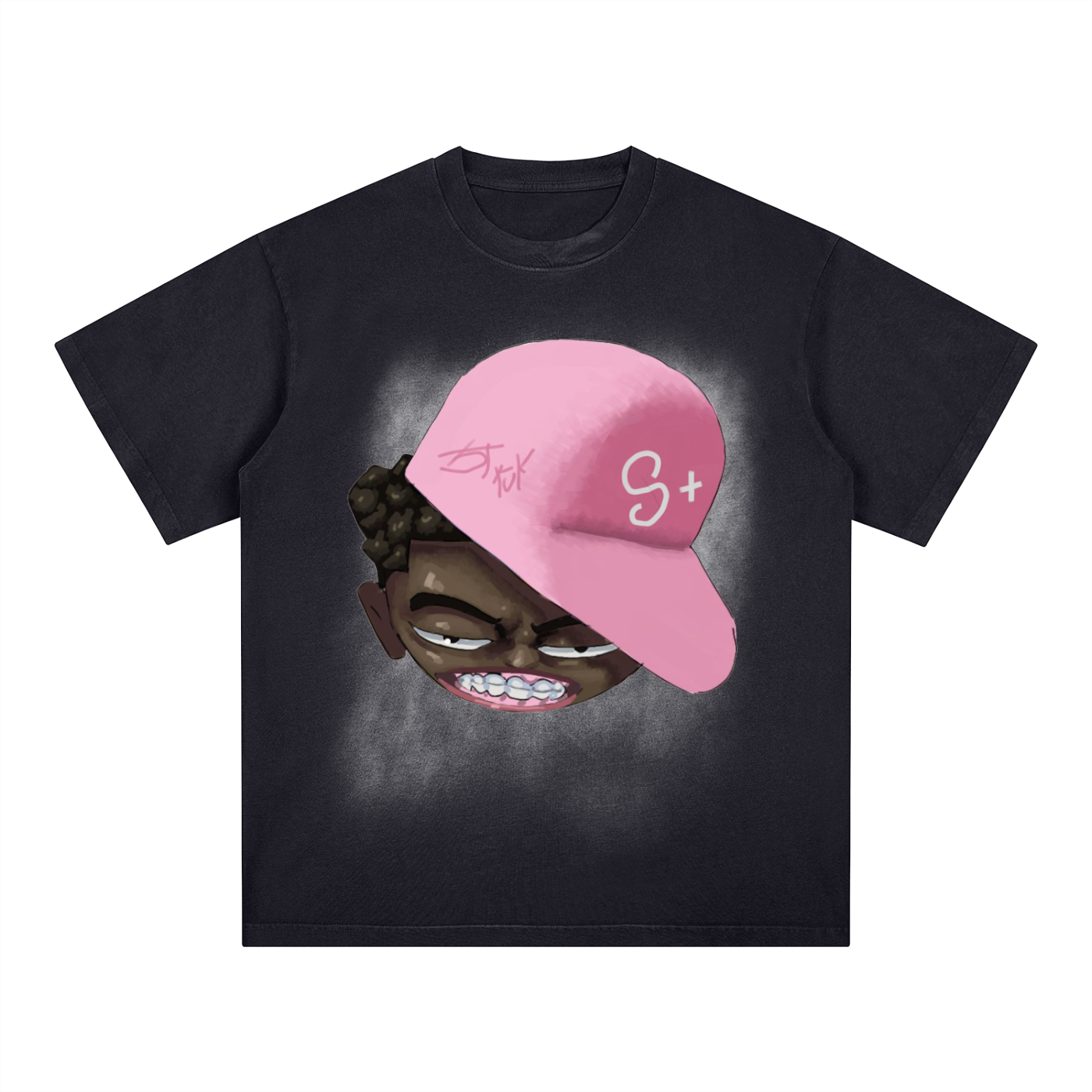 Square Patch Monkey Washed T-Shirt