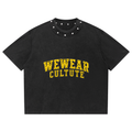 Unisex Washed Boxy Studded T-Shirt