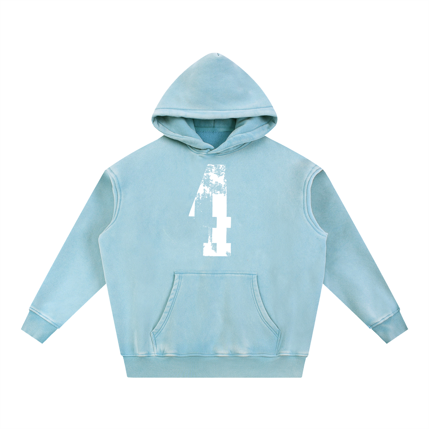 4 Snow Wash Fleece Oversize Hoodie