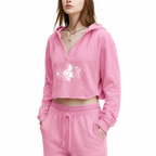 Butterfly Bloom Vintage Crop Hoodie