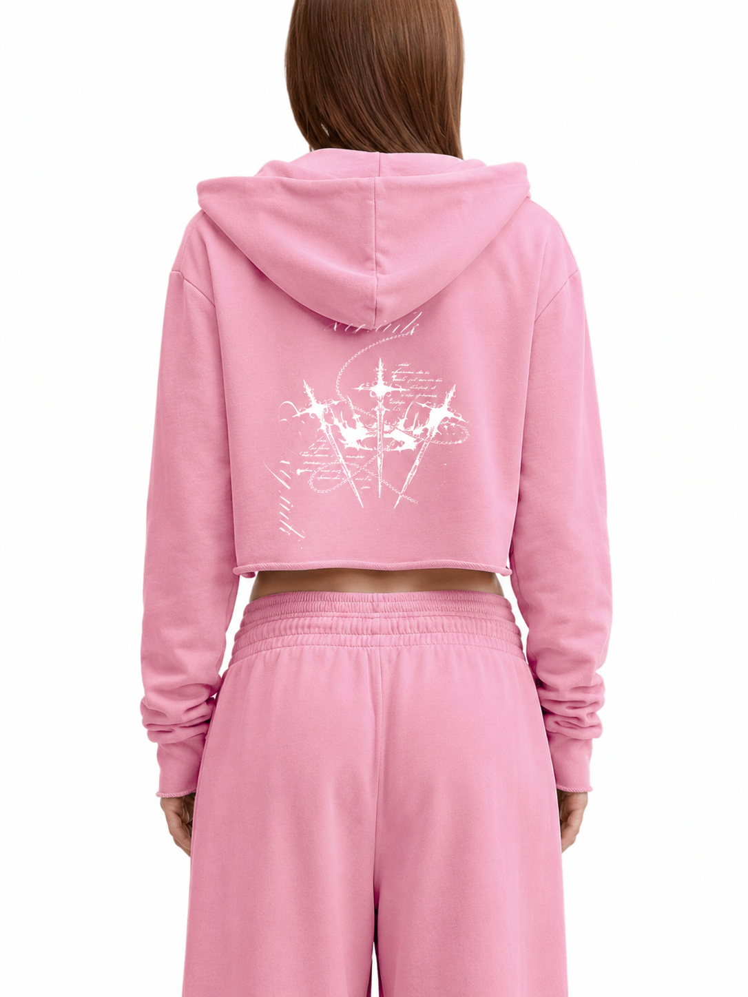 Butterfly Bloom Vintage Crop Hoodie