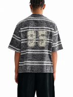 BORN TO STAND OUT Snow Washed Striped Boxy T-Shirt