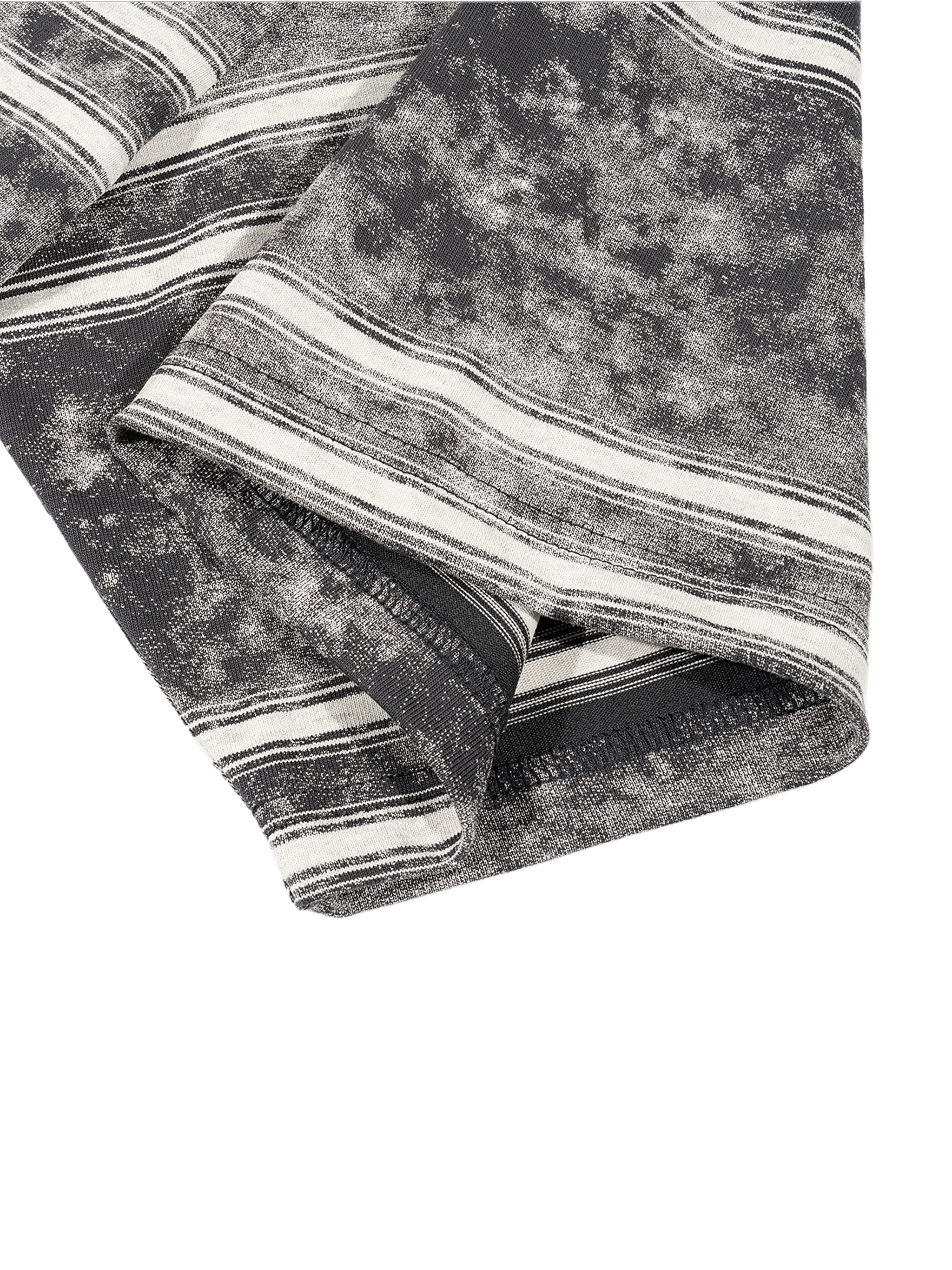 BORN TO STAND OUT Snow Washed Striped Boxy T-Shirt