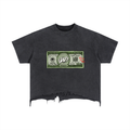 Vintage Wash Boxy Distressed Hem T-Shirt