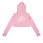 Butterfly Bloom Vintage Crop Hoodie