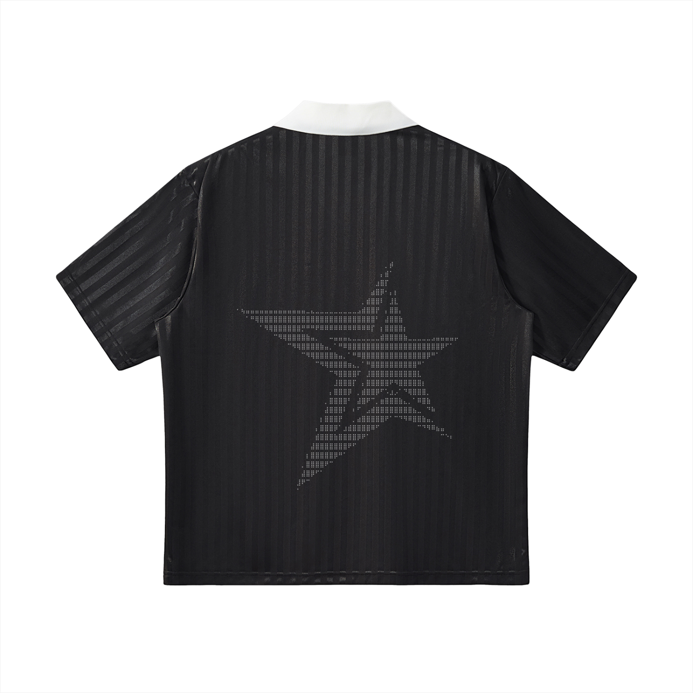 Contrast Collar Striped Soccer Jersey