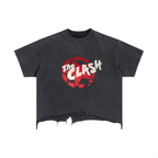 Vintage Wash Boxy Distressed Hem T-Shirt