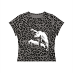 Women’s Leopard Print Crop T-Shirt