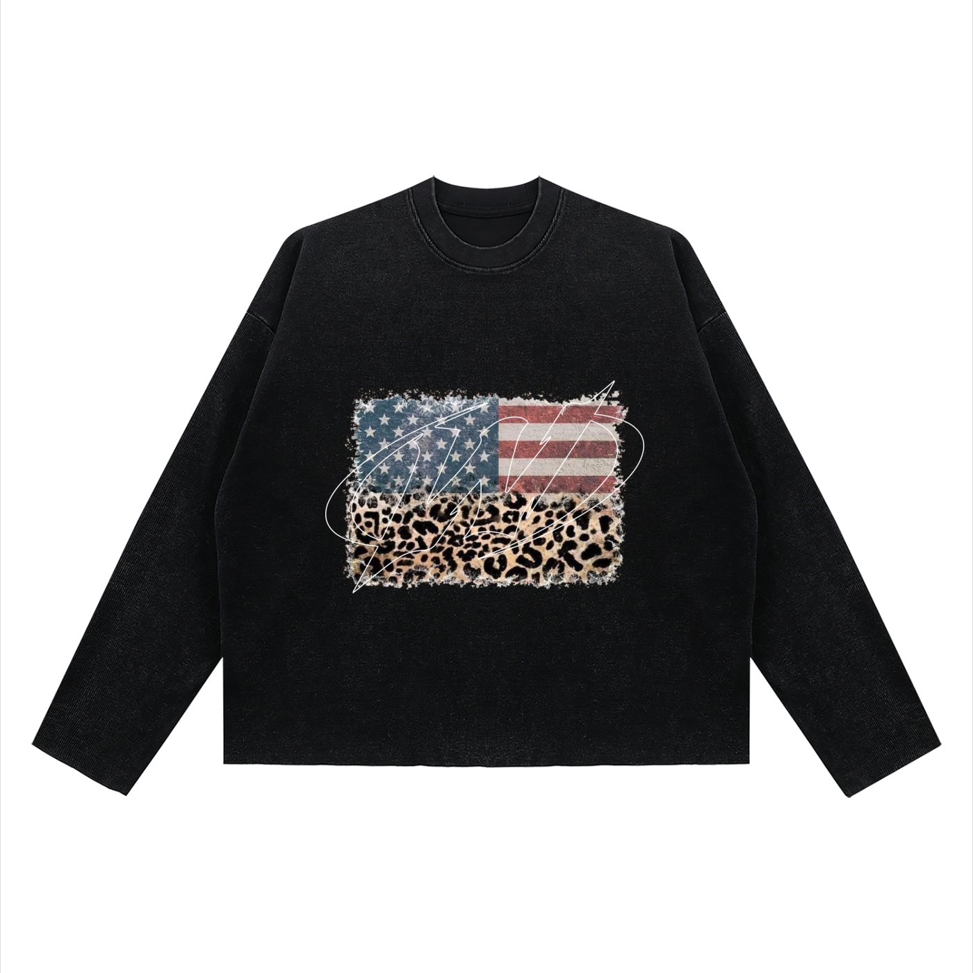 Unisex Vintage Wash Boxy  Waffle Raw Edge T-Shirt
