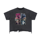 Vintage Wash Boxy Distressed Hem T-Shirt