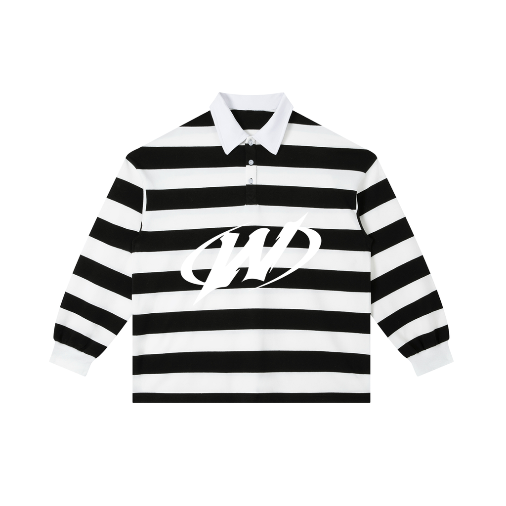 Color Block Stripe Polo Shirt